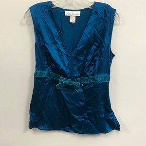 NWT Size Small Silk Assets Velvet Bow Tie Tank Top